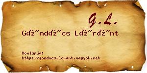 Göndöcs Lóránt névjegykártya